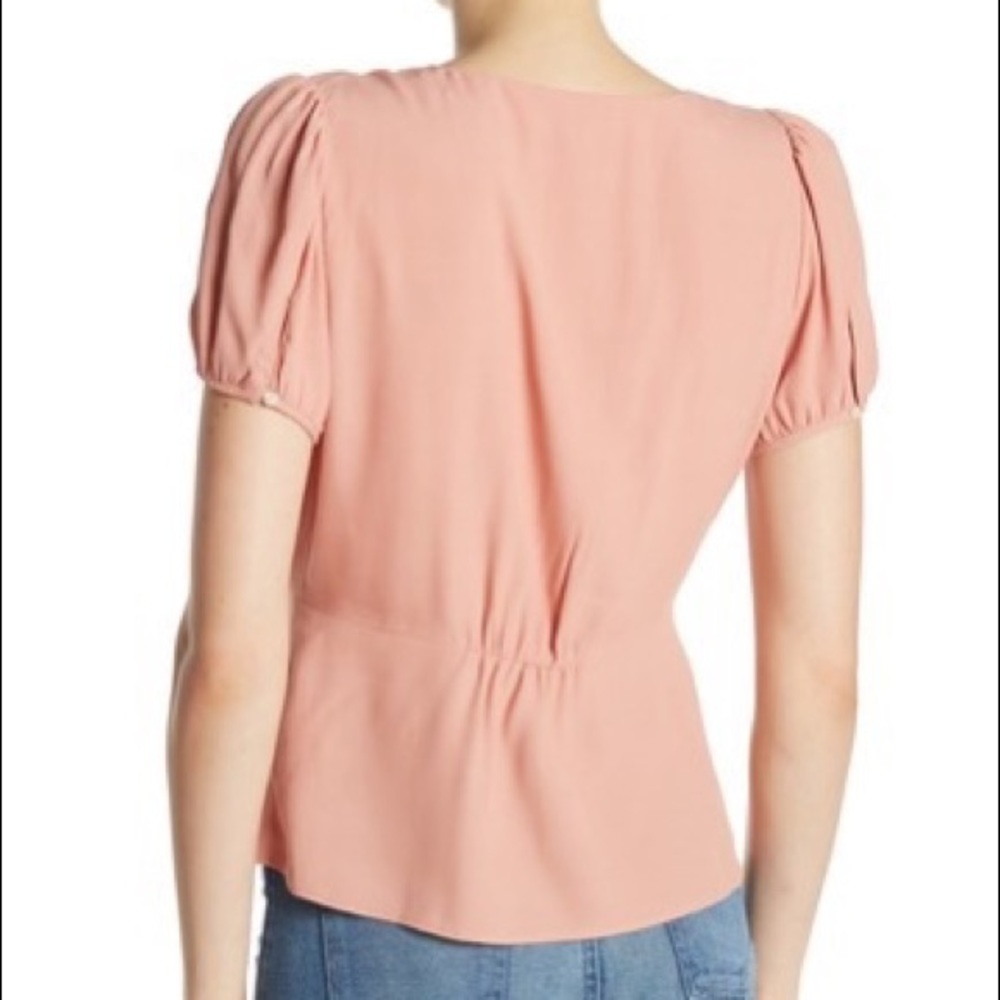 J. Crew V-Neck Peplum Button Blouse - Picture 2 of 6